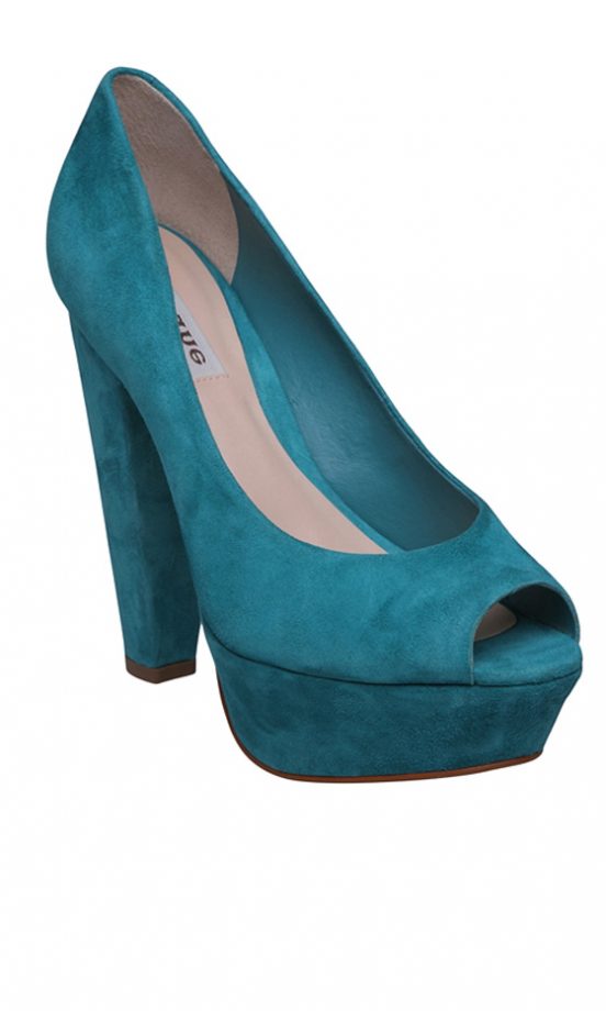 Dune Want Suede Peep Toe Platform Court Shoes, £90
