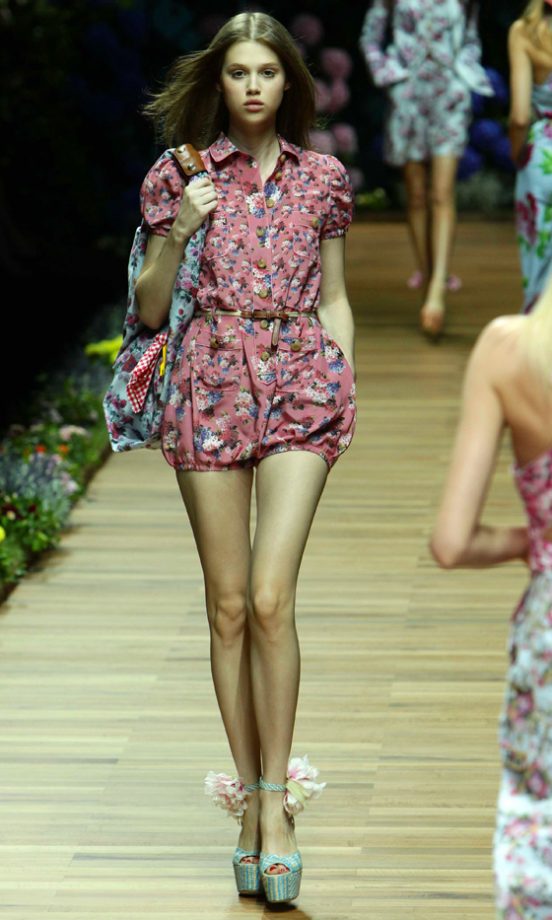 We Can See Where Elle Fanning Gets Her Floral Inspiration From, Judging By This Design For Dolce & Gabbana, SS11 Collection