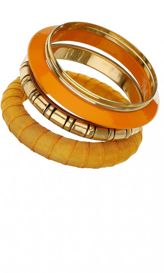 Evan Orange And Gold Stack Bangles, £12.50 – In Store Only