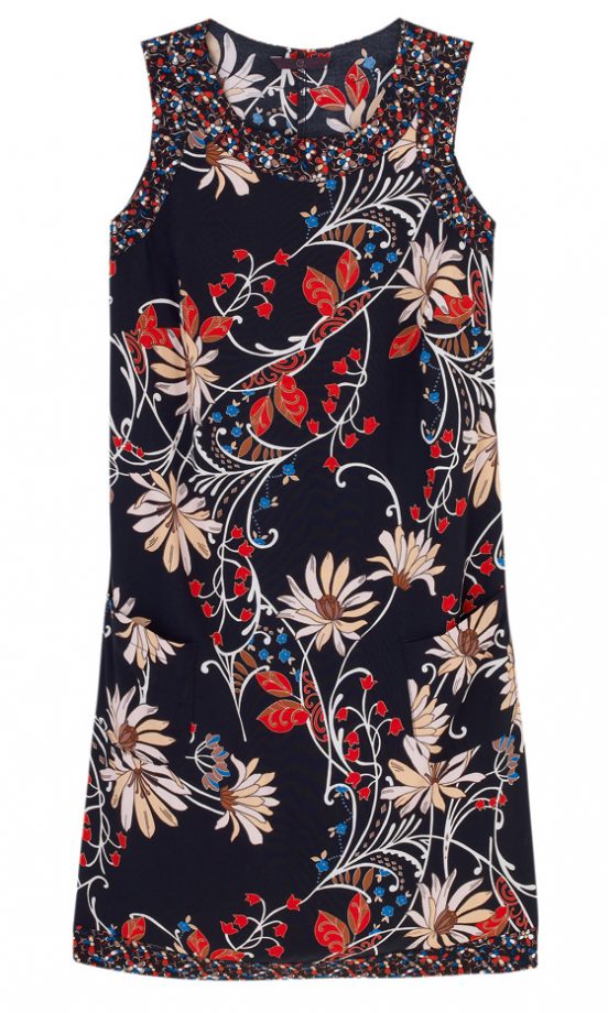 Evans Floral Sleeveless Embellished Tunic Dress, £27– In Store Only