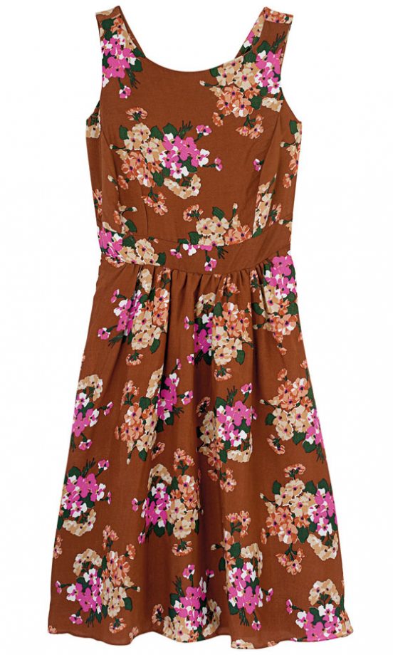 Evans Tobacco Floral Prom Dress, £49.50
