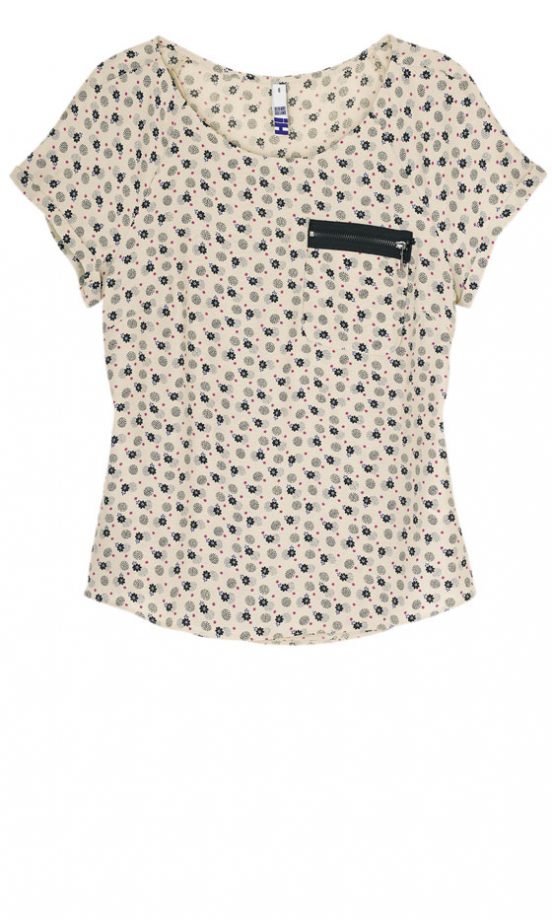 H! By Henry Holland At Debenhams Cream Dotty Printed Top, £28
