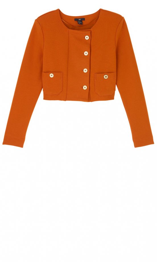 H&M Orange And Gold Cropped Cardigan, £29.99 - In Store Only