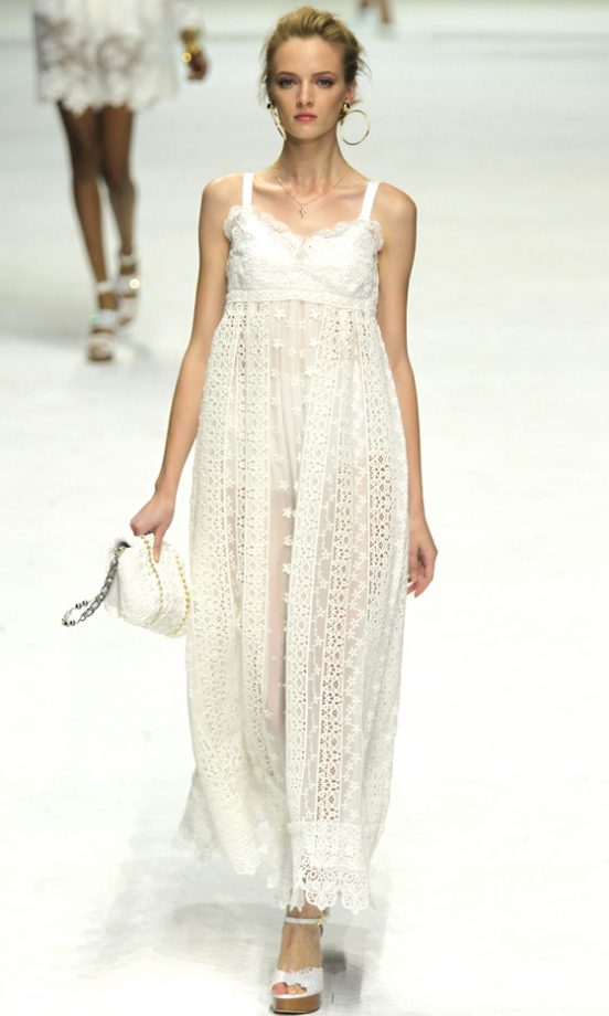 Jessica Alba's Dress Looks Very Similar To This Dress On The Dolce and Gabbana Spring Summer 2011 Catwalk