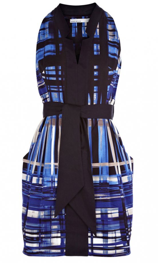 Karen Millen Cotton Check Print Trench Dress, £140
