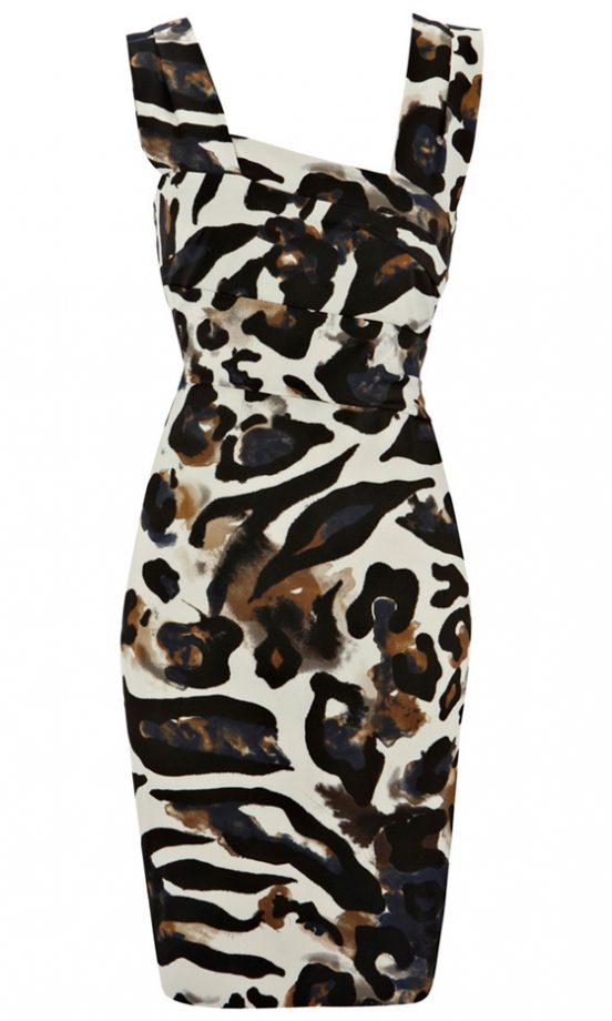 Karen Millen Signature Stretch Animal Print Dress, £160