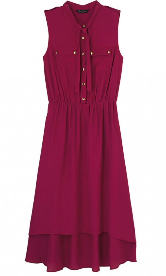 Miss Selfridge Burgandy Military Dress, £40