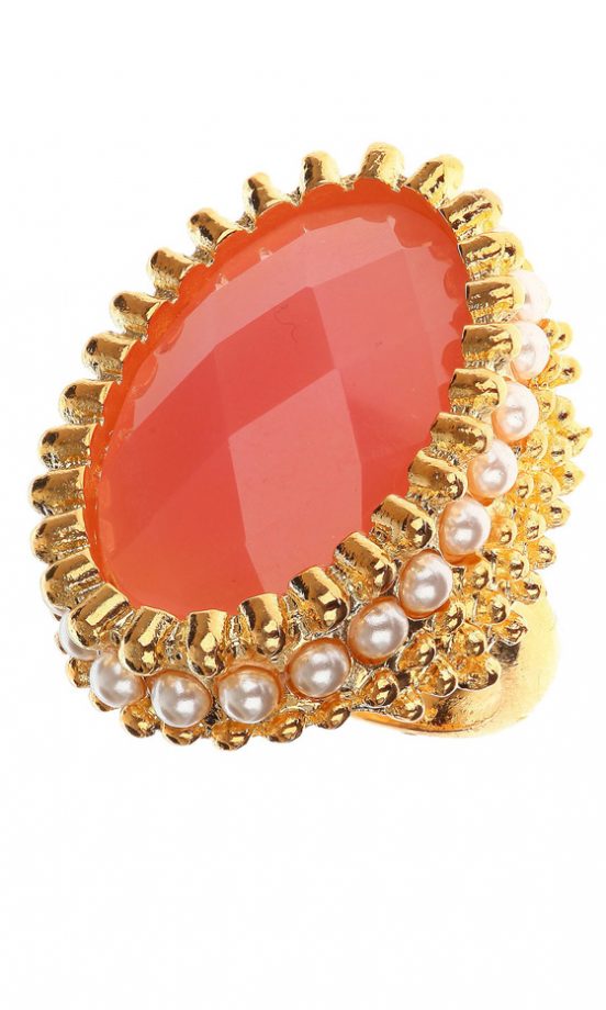 Miss Selfridge Cocktail Ring With Pearl, £12.50