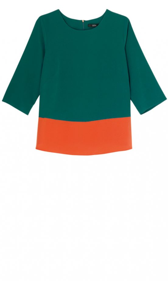 Marks & Spencer Colour Block Green Top, £19.50 - In Store Only