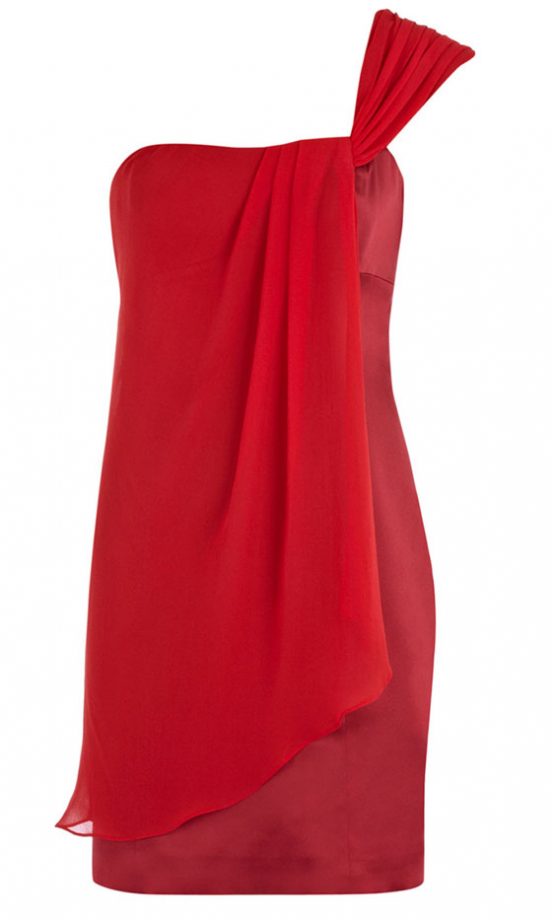 Karen Millen Contrast Fabric Dress, £160