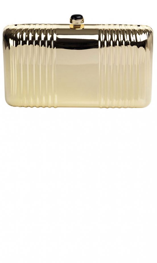 Reiss Mabel Gold Clutch Bag, £89