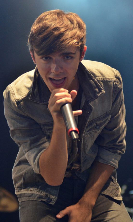Nathan Sykes Performs With The Wanted At V Festival 2011