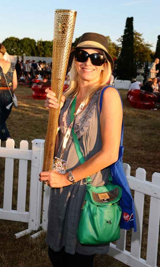 Tamzin Outhwaite Backstage At The Virgin Media Louder Lounge, V Festival 2011