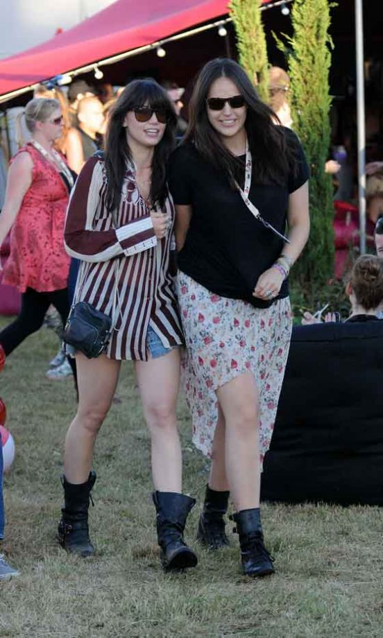 Daisy Lowe Parties With A Friend Backstage At The Virgin Media Louder Lounge, V Festival 2011