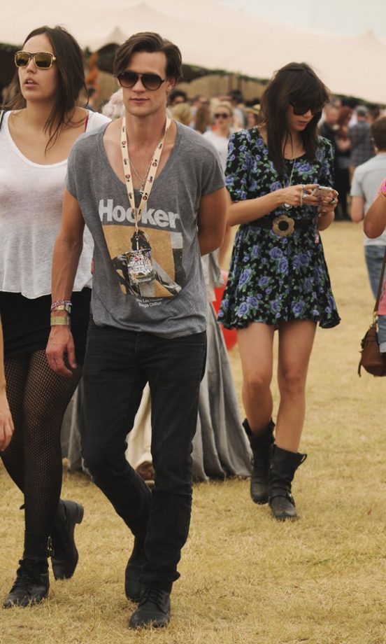 Matt Smith And Daisy Lowe Backstage At The Virgin Media Louder Lounge, V Festival 2011