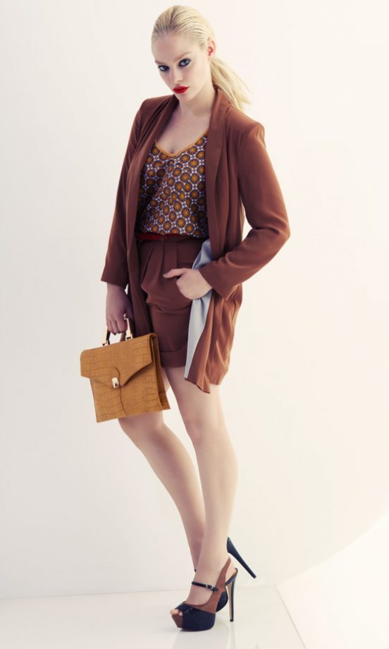 River Island Brown Long Jacket, £50 – In Store Only