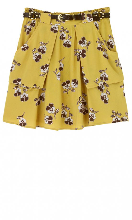 River Island Yellow Printed SKirt, £28 - In Store Only