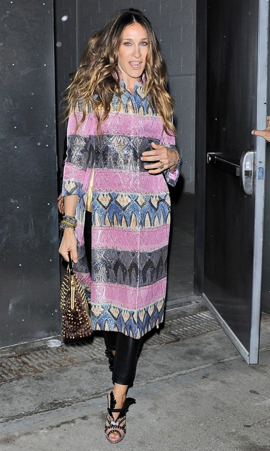 Sarah Jessica Parker Wearing A Statement Jacket At The Halston Autumn/Winter 2010 Fashion Show At New York Fashion Week, 2010
