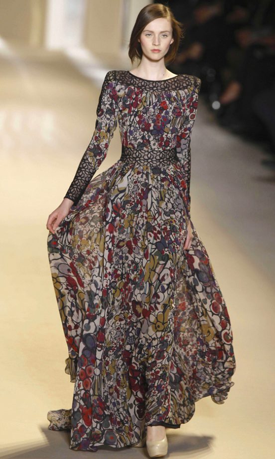 Even Sarah Jessica Parker Takes On The Catwalk Copy Trend. This Dress Is From The Elie Saab Autumn / Winter 2011 Collection