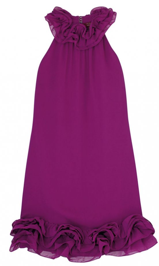 Ted Baker Purple Ruffled Dress, £129 - In Store Only
