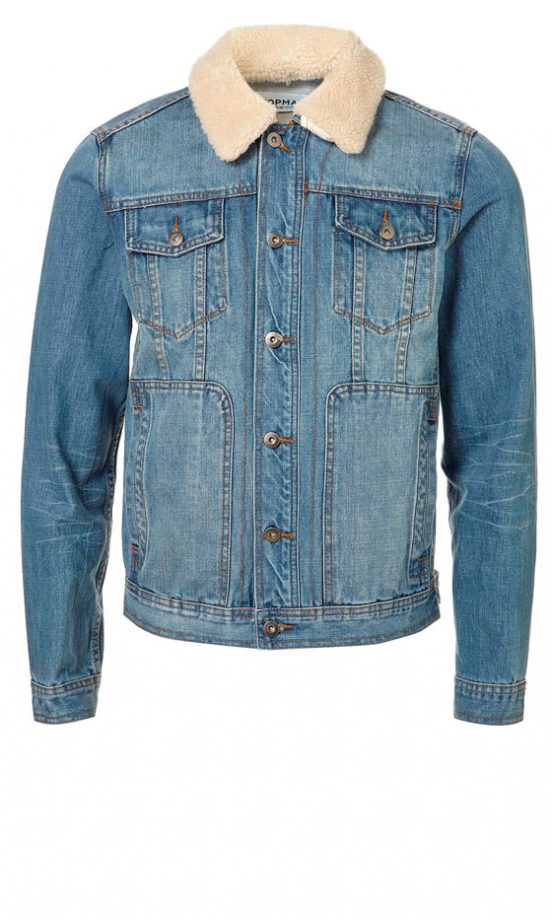 Topman Denim Shearling Jacket, £50