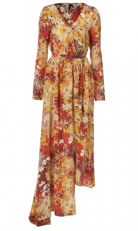 Topshop Oriental Print Silk Wrap Dress By Boutique, £150