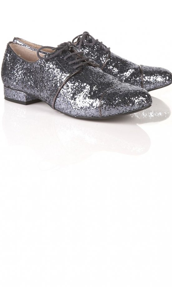 Topshop Glitter Lace Up Brogues, £30