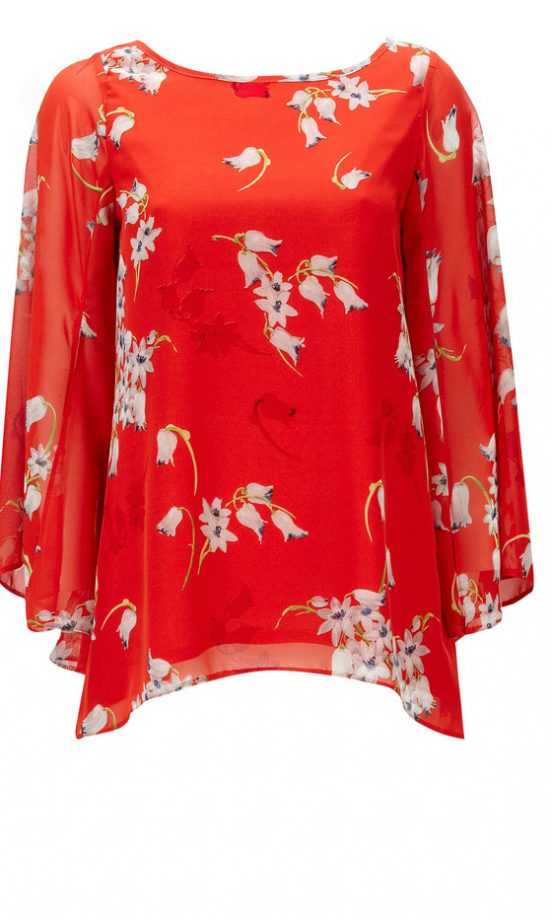 Wallis Red Floral Dippy Top, £36