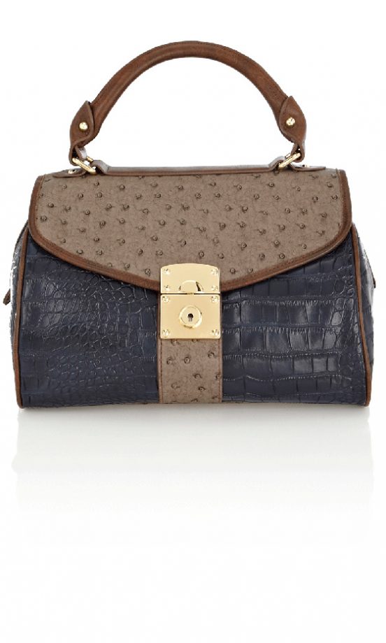 Warehouse Colour Block Ostrich Look Lady Bag, £45