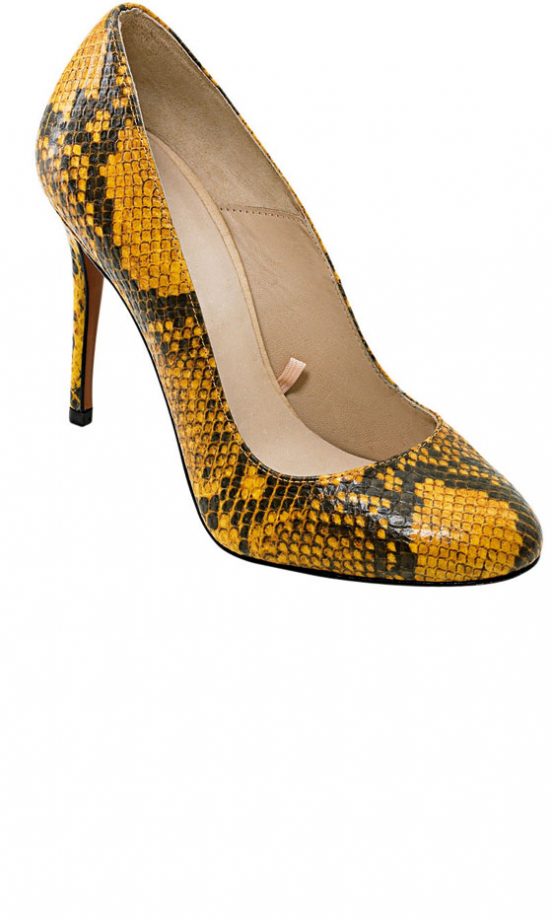 Zara Yellow Snakeskin Shoes, £69.99 - In Store Only
