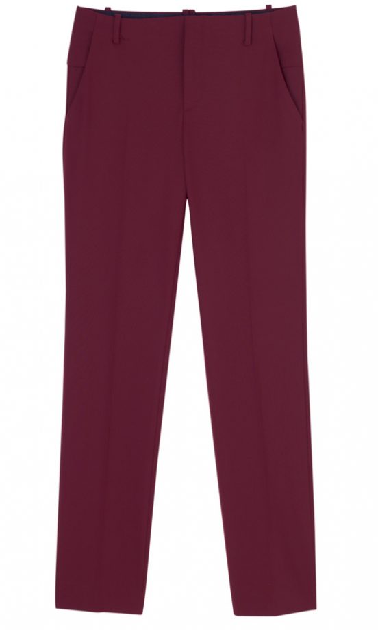 Zara Maroon Cropped Trousers, £25.99 – In Store Only