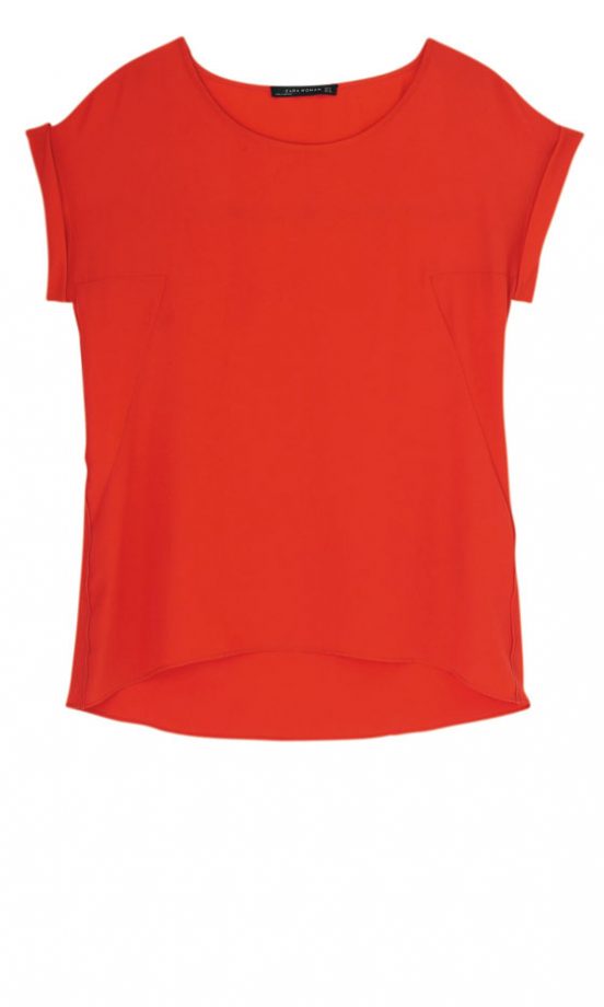 Zara Orange Colour-Block Blouse, £29.99 - In Store Only