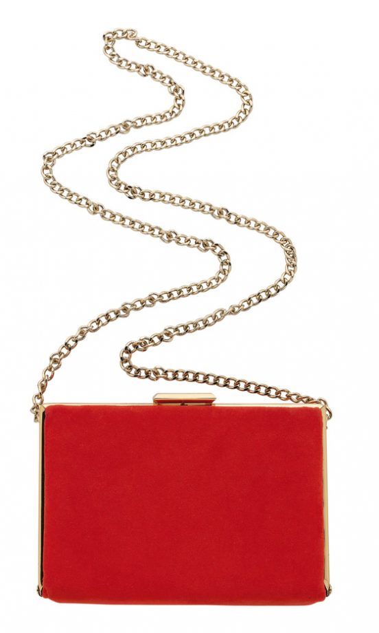 Zara Red Box Clutch Bag With Chain, £25.99 - In Store Only