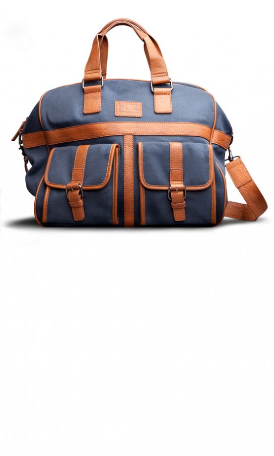 HE by Mango Navy Canvas Bag, £89.90
