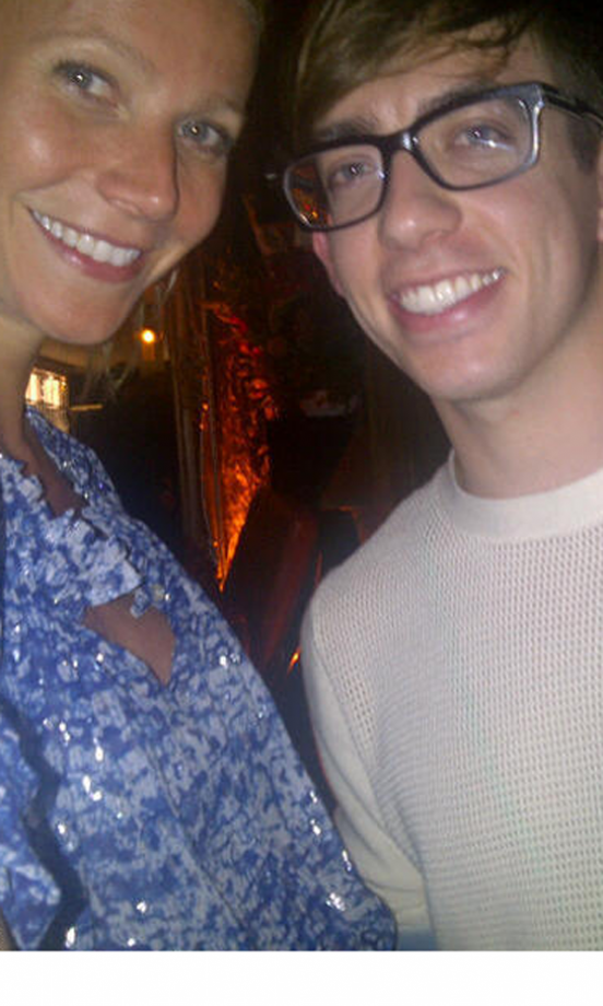 Gwyneth Paltrow New To Twitter Posted This Picture Of Her And Glee Co-Star Kevin McHale, June 2011