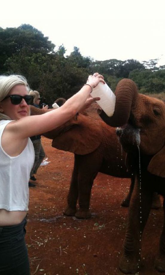 Ellie Goulding @elliegoulding Feeding An Orphan Elephant In Nairobi, August 2011