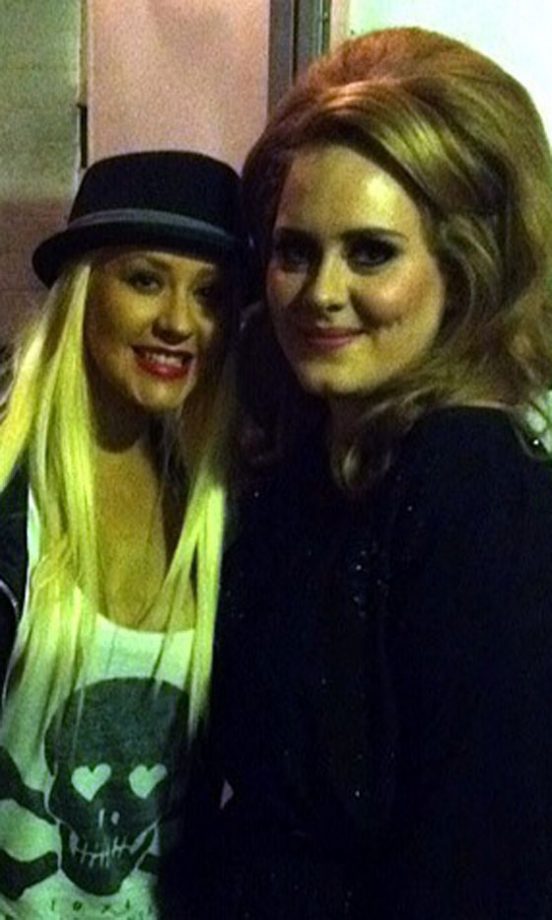 Adele @OfficialAdele Looking Gorgeous With Christina Aguilera @TheRealXtina, August 2011