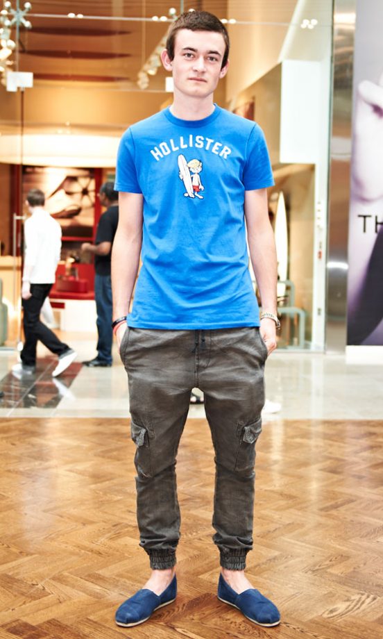 Matt Deevy Wearing A Hollister Tee With Topman Trousers