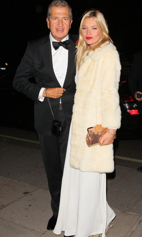 Mario Testino And Kate Moss At The Moet & Chandon Etoile Awards Party 2011