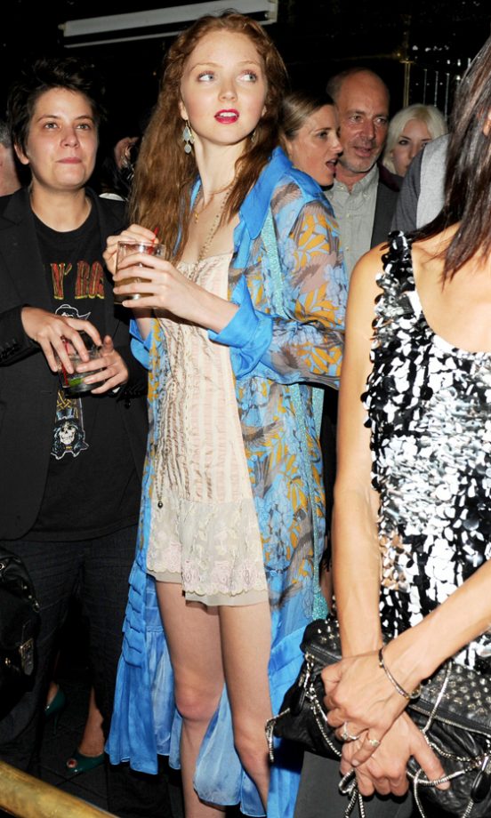 Lily Cole At Barneys Celebration For Carine Roitfeld, New York 2011