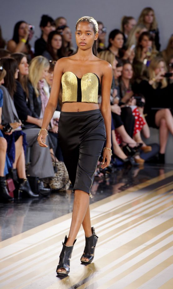 Gold Was One Of The Biggest Fahsion Trends At Topshop Unique’s Fashion Show SS12