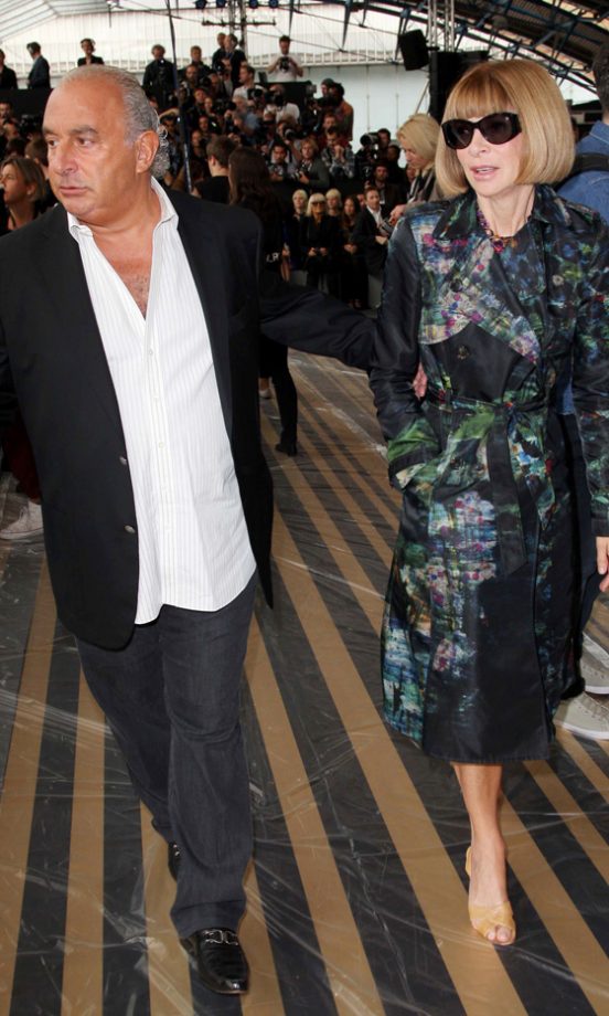 Philip Green And Anna Wintour At Topshop Unique’s Fashion Show SS12