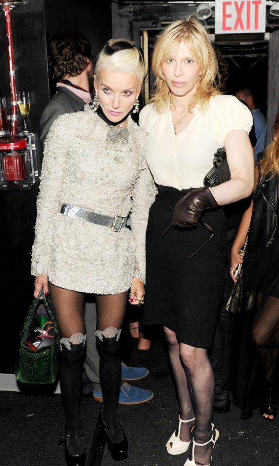 Daphne Guinness And Courtney Love At Barneys Celebration For Carine Roitfeld, New York 2011