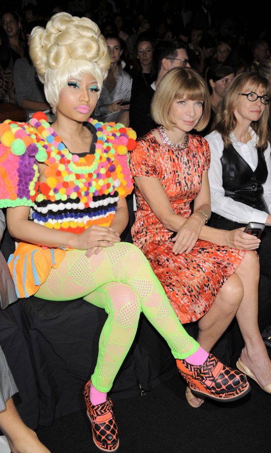 Nicki Minaj And Anna Wintour Sit Front Row At The Carolina Herrera Spring/Summer 2012 Fashion Show
