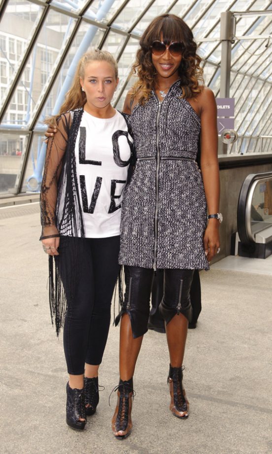 Chloe Green And Naomi Campbell At Topshop Unique’s Fashion Show SS12