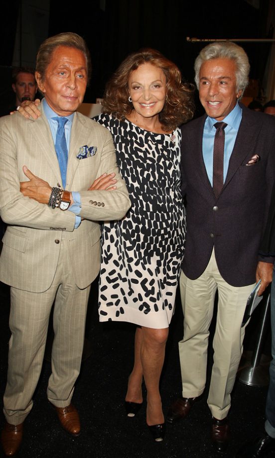 Valentino Garavani, Diane Von Furstenberg And Giancarlo Giammett At The Diane Von Furstenberg Spring/Summer 2012 Fashion Show