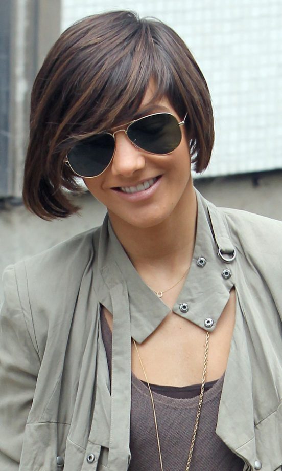 Frankie Sandford Adds Hair Extensions To Her Pixie Crop Hairstyle For Extra Length, 2011