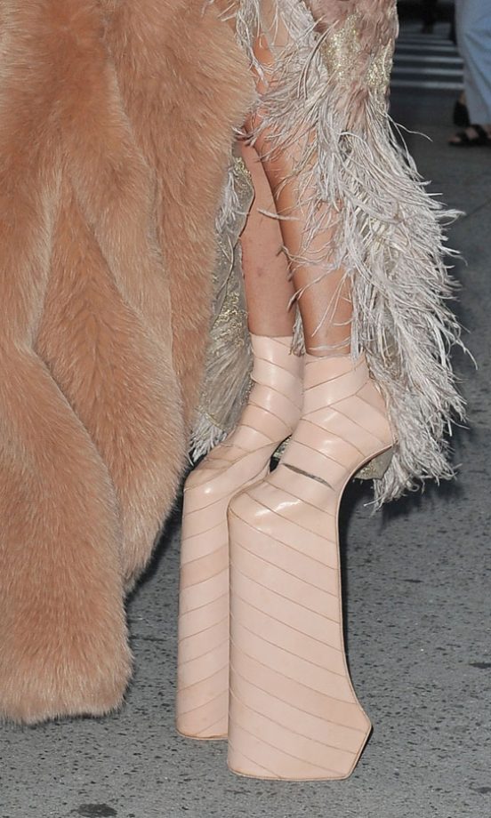 Trademark Lady Gaga Shoes On Her Shoot With Annie Leibovitz