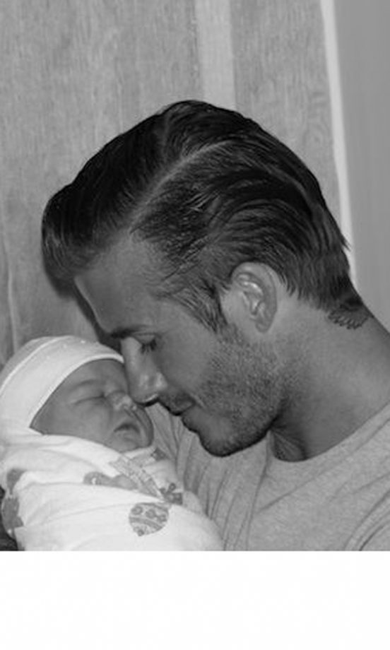 David Beckham Twitter Picture With Harper Seven Beckham Posted By @victoriabeckham
