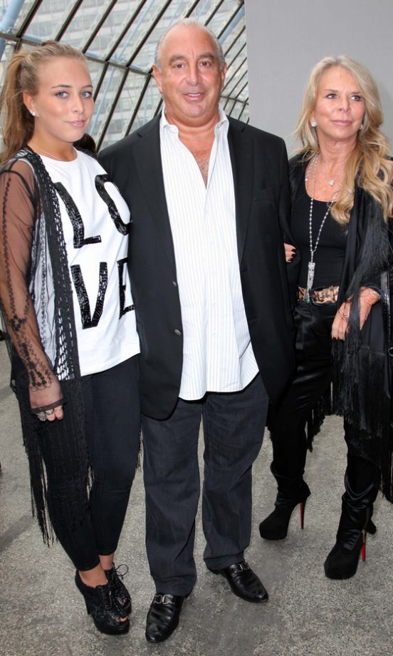 Chloe Green With Philip Green And Christina Green At Topshop Unique’s Fashion Show SS12